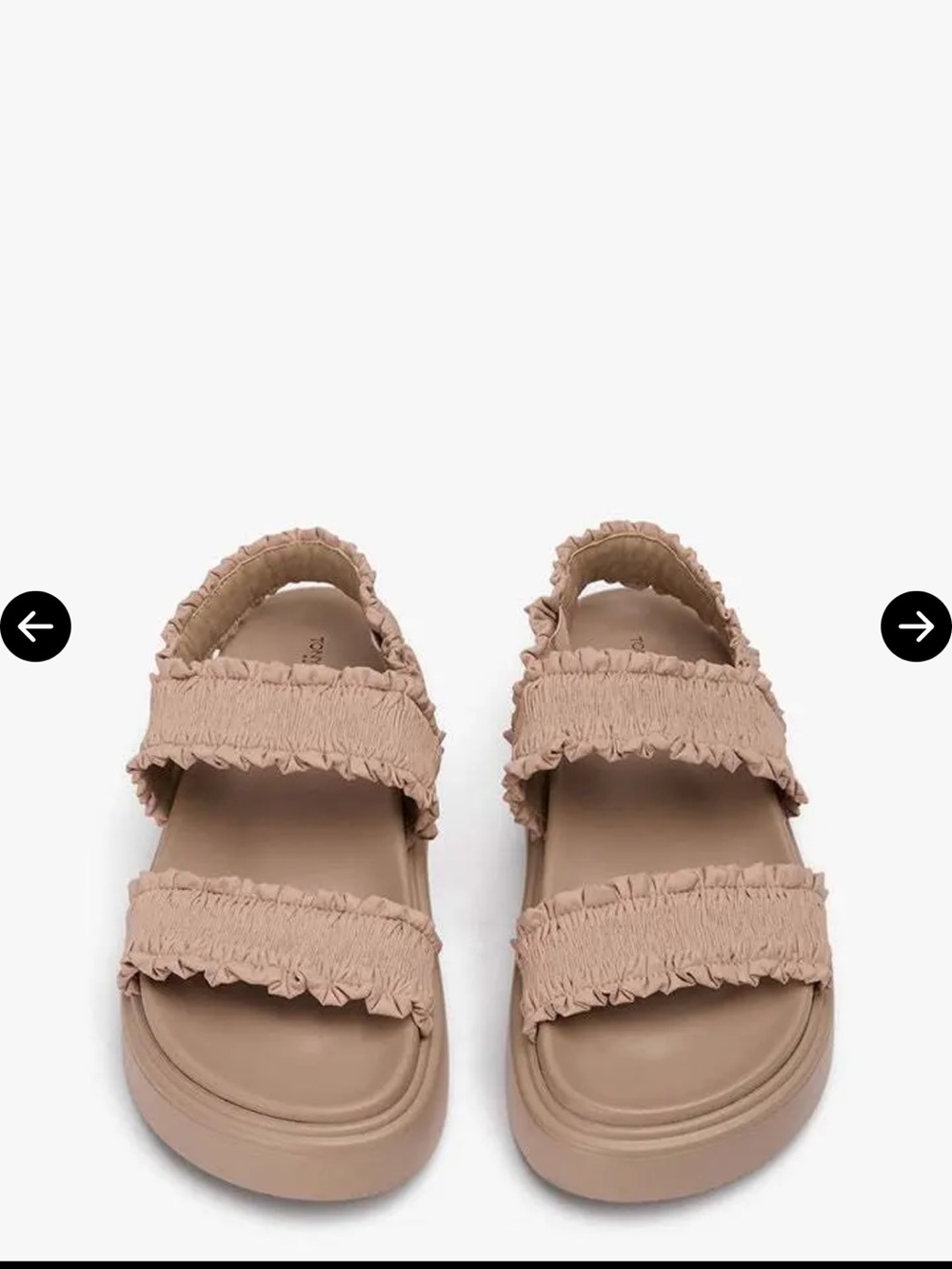 Tony Bianco Tan Fringed Double-Strap Sandals - Brand New, Never Worn - size 6